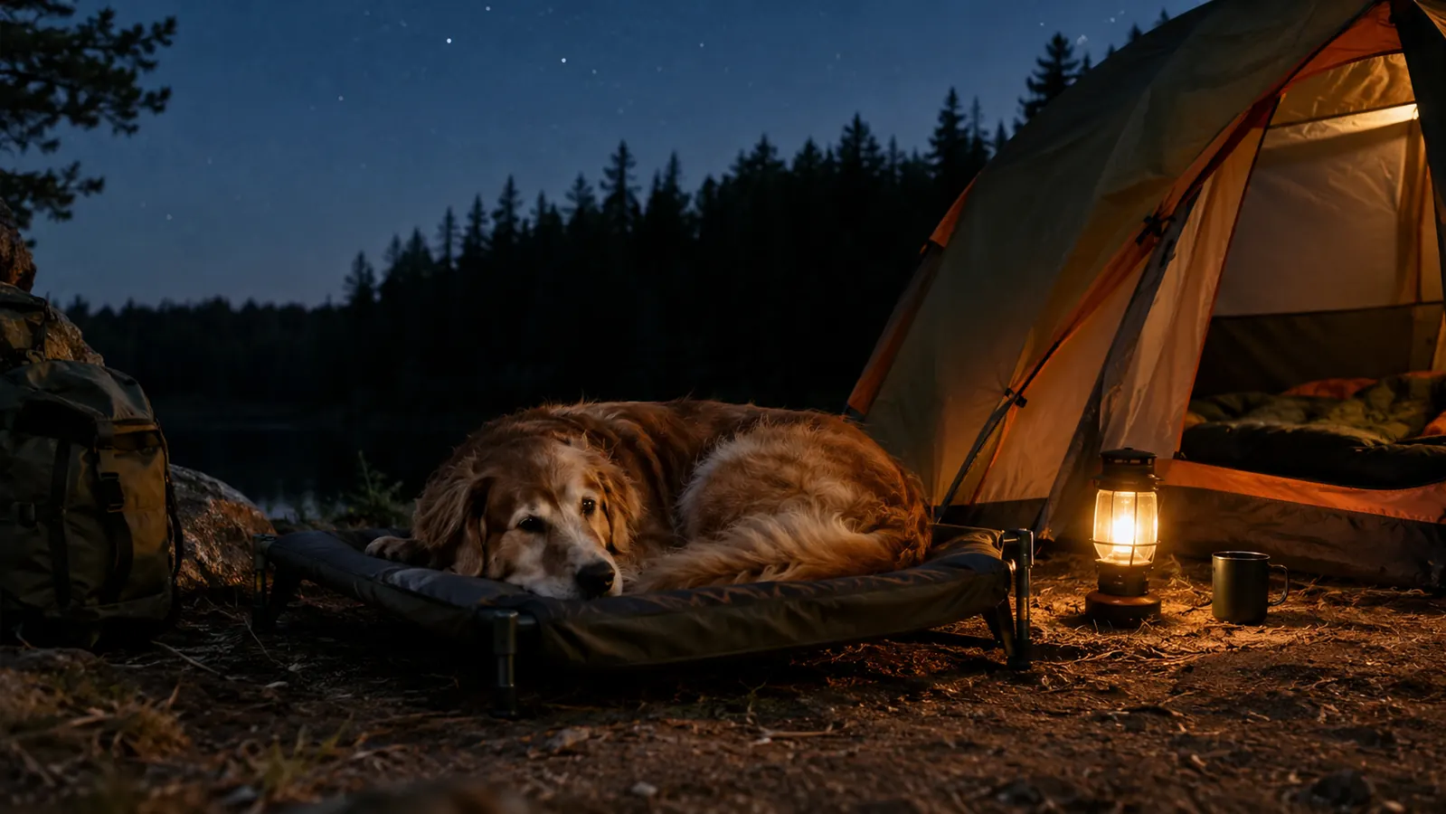 How to Keep a Dog Warm at Night Camping With a Waterproof Bed